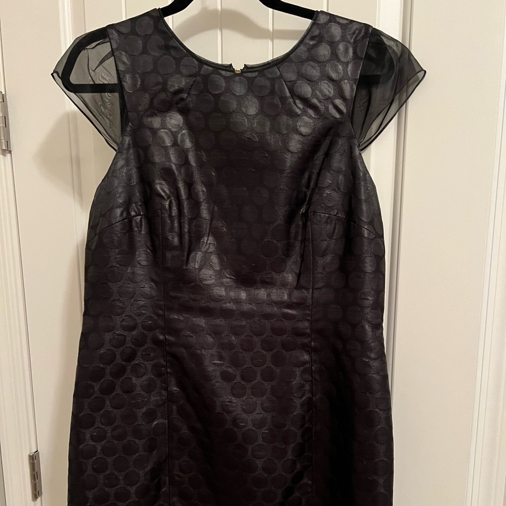 Antonio Melani Faux leather dot dress SZ 12